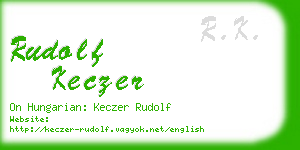 rudolf keczer business card